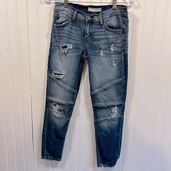KanCan distressed raw hem skinny jean - Picture 1 of 4